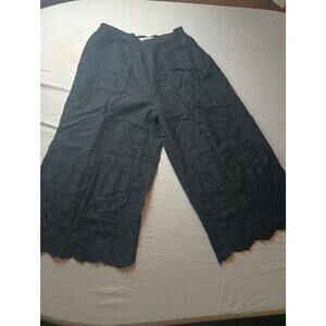 Anthropologie Black Wide Leg Pants